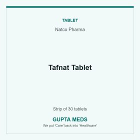 Tafnat Tablet — Natco Pharma, Strip of 30 tablets. Available at Gupta Meds pharmacy, Cuttack.