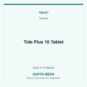 Tide Plus 10 Tablet — Torrent, Strip of 10 tablets. Available at Gupta Meds pharmacy, Cuttack.