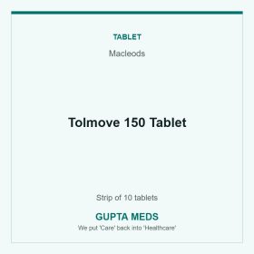 Tolmove 150 Tablet — Macleods, Strip of 10 tablets. Available at Gupta Meds pharmacy, Cuttack.