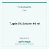 Tugain 5% Solution 60 ml — Cipla, Bottle of 60 ml. Available at Gupta Meds pharmacy, Cuttack.