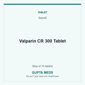 Valparin CR 300 Tablet — Sanofi, Strip of 10 tablets. Available at Gupta Meds pharmacy, Cuttack.