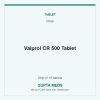 Valprol CR 500 Tablet — Intas, Strip of 15 tablets. Available at Gupta Meds pharmacy, Cuttack.