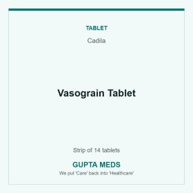 Vasograin Tablet — Cadila, Strip of 14 tablets. Available at Gupta Meds pharmacy, Cuttack.