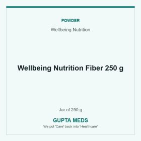 Wellbeing Nutrition Fiber 250 g — Wellbeing Nutrition, Jar of 250 g. Available at Gupta Meds pharmacy, Cuttack.