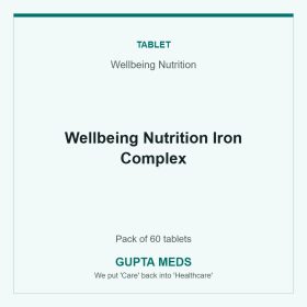 Wellbeing Nutrition Iron Complex — Wellbeing Nutrition, Pack of 60 tablets. Available at Gupta Meds pharmacy, Cuttack.