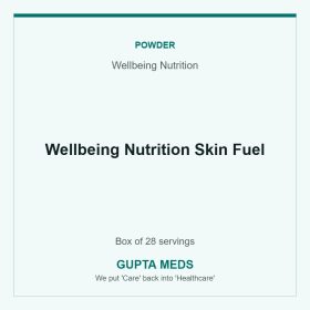 Wellbeing Nutrition Skin Fuel — Wellbeing Nutrition, Box of 28 servings. Available at Gupta Meds pharmacy, Cuttack.