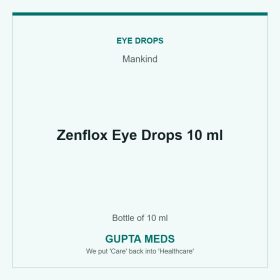 Zenflox Eye Drops 10 ml — Mankind, Bottle of 10 ml. Available at Gupta Meds pharmacy, Cuttack.